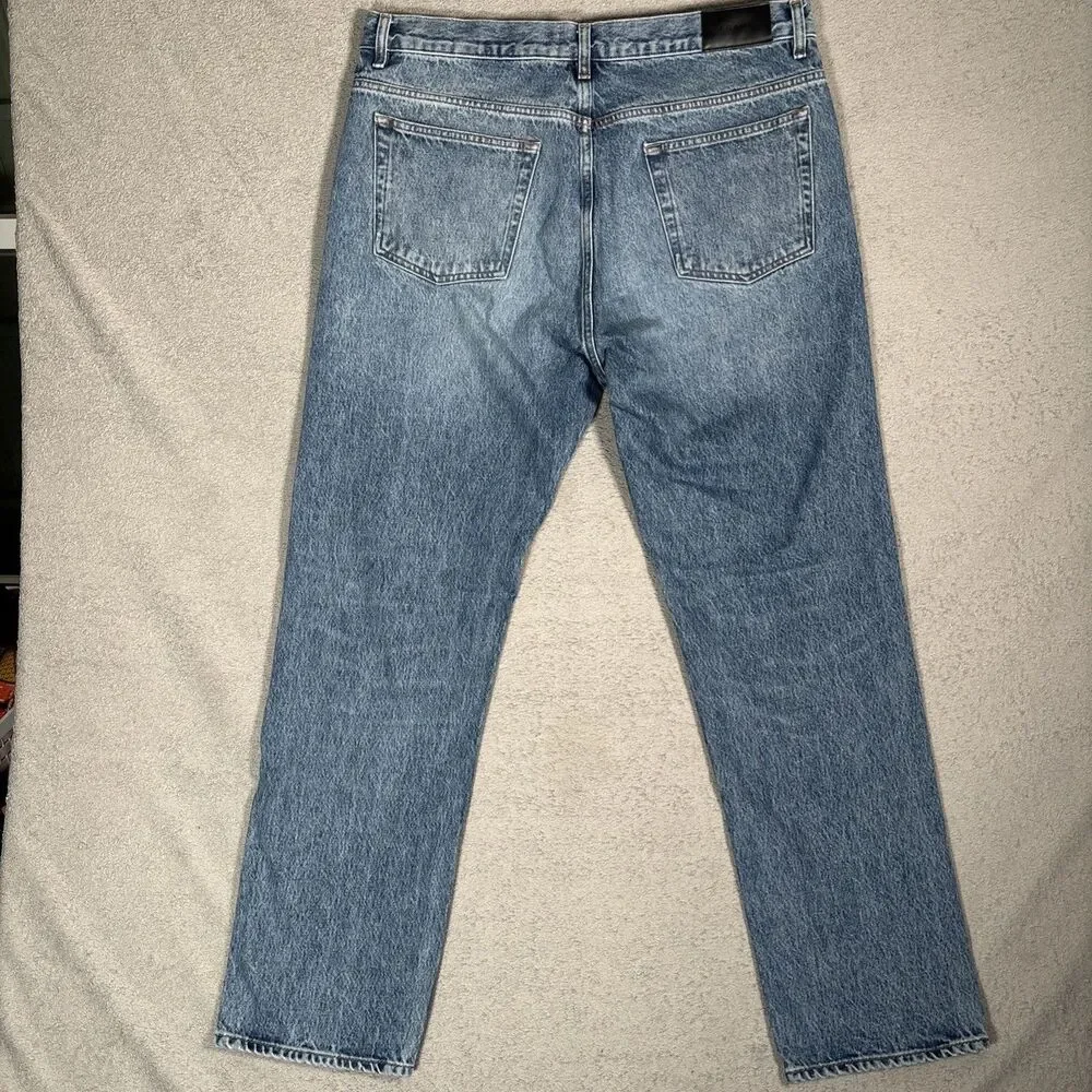 Frame Jeans Men’s Size 36 Straight Leg‎ Light Wash Button Fly Whiskers
